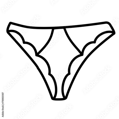 outline of women's panties