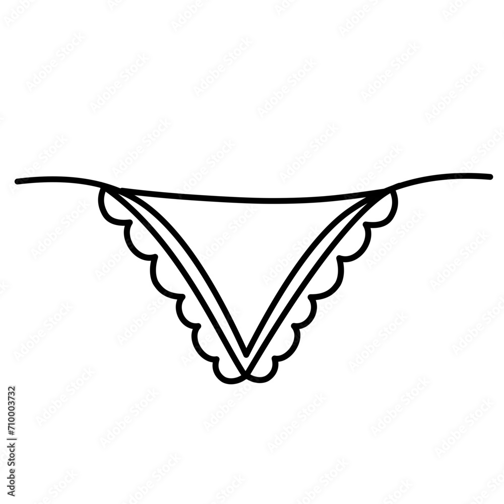 outline of women's panties outline of women's panties