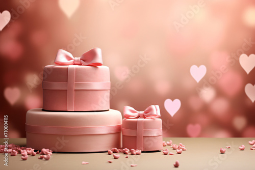 pink gift box and candle