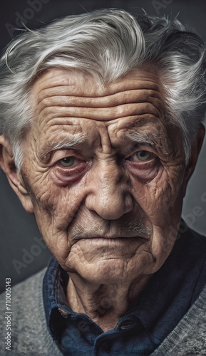 portrait of a senior man close-up , elderly man, grandpa portrait © P.W-PHOTO-FILMS