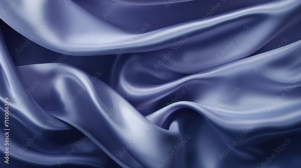 Abstract dark blue background luxury cloth or liquid wave or wavy folds of grunge silk texture satin velvet material for luxurious elegant wallpaper design. High quality illustration
