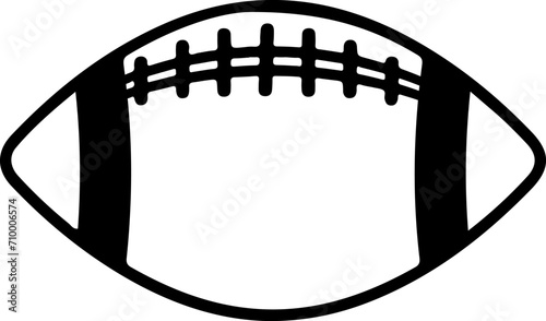 Football clip art design on plain white transparent isolated background for card, shirt, hoodie, sweatshirt, apparel, card, tag, mug, icon, poster or badge