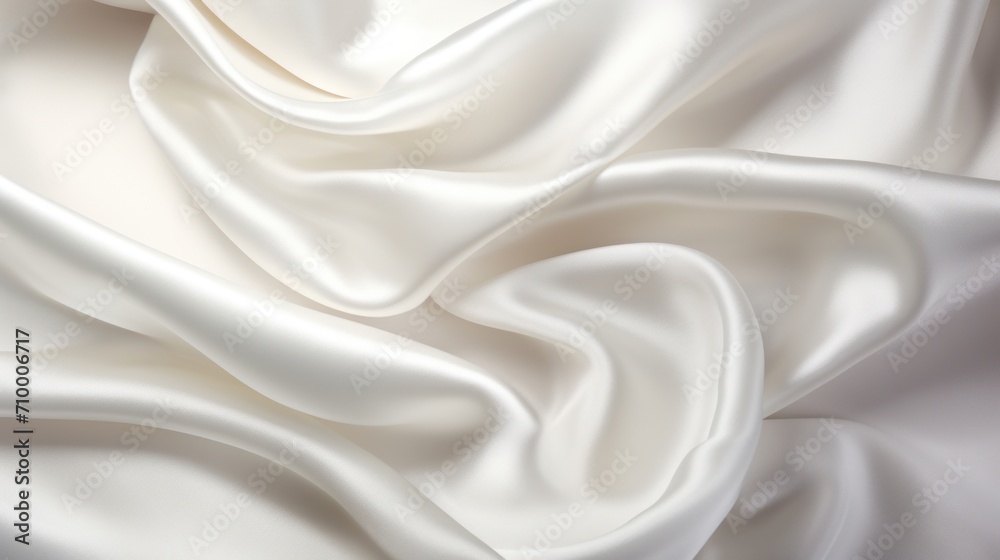 Obraz premium Abstract white background luxury cloth or liquid wave or wavy folds of grunge silk texture satin velvet material for luxurious elegant wallpaper design. High quality illustration