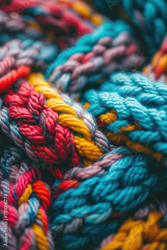 close up of a  fabric texture, knitted fabric  background, detailed fabric © reddish