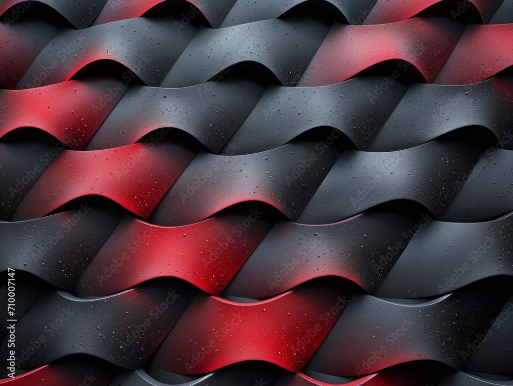Obraz premium Abstract Black and Red Gradient Pattern, Modern Flat Design with Geometric Shapes