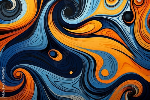 Colorful blue and orange abstract background