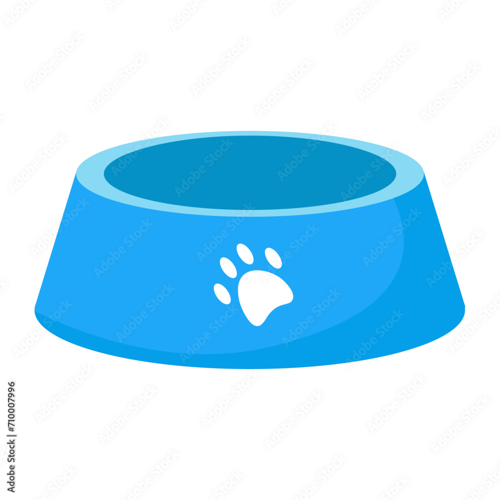 Pet food bowl. Vector illustration.