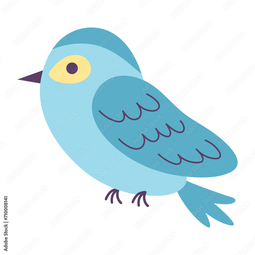 Fototapeta premium A colorful spring bird. Vector illustration.