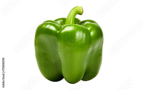 Green Bell Pepper Isolated on Transparent Background PNG.