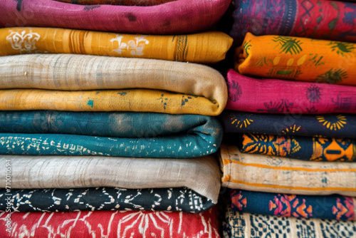 colorful fabrics for sale at market