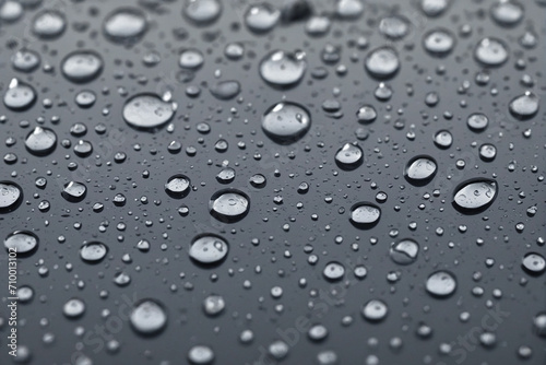 Raindrops on a wet surface