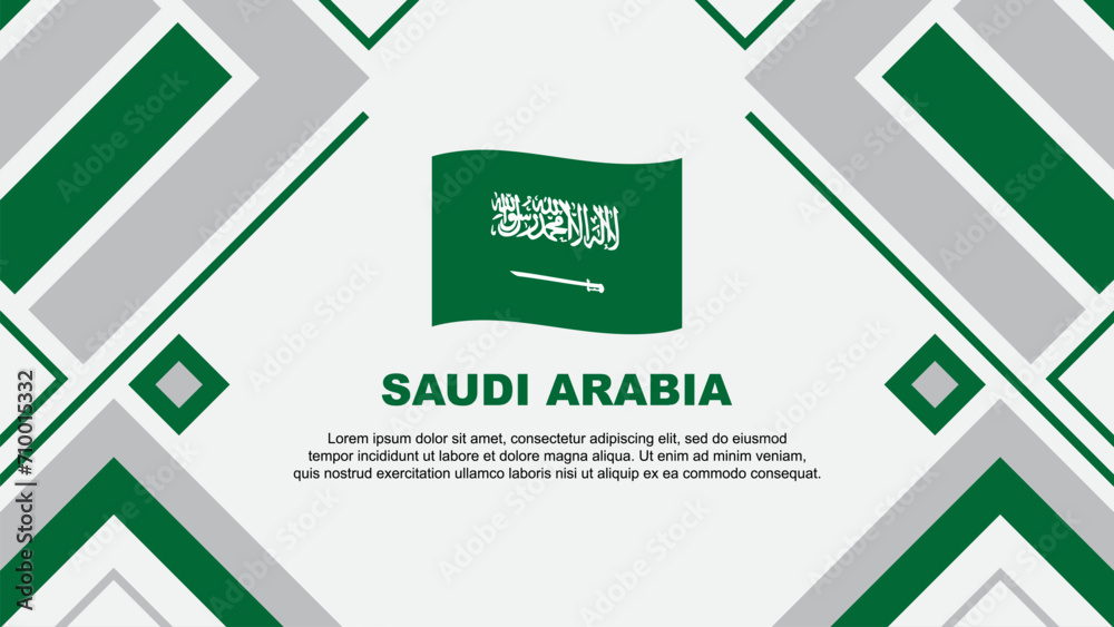 Saudi Arabia Flag Abstract Background Design Template. Saudi Arabia Independence Day Banner Wallpaper Vector Illustration. Saudi Arabia Flag