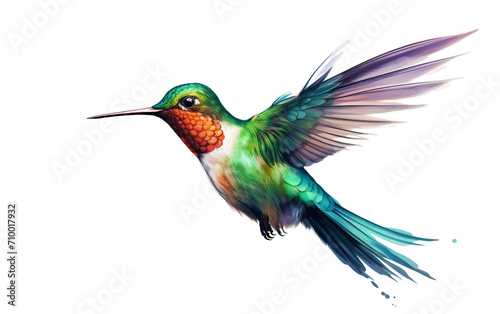 Stylish of Hummingbird Isolated on Transparent Background PNG.
