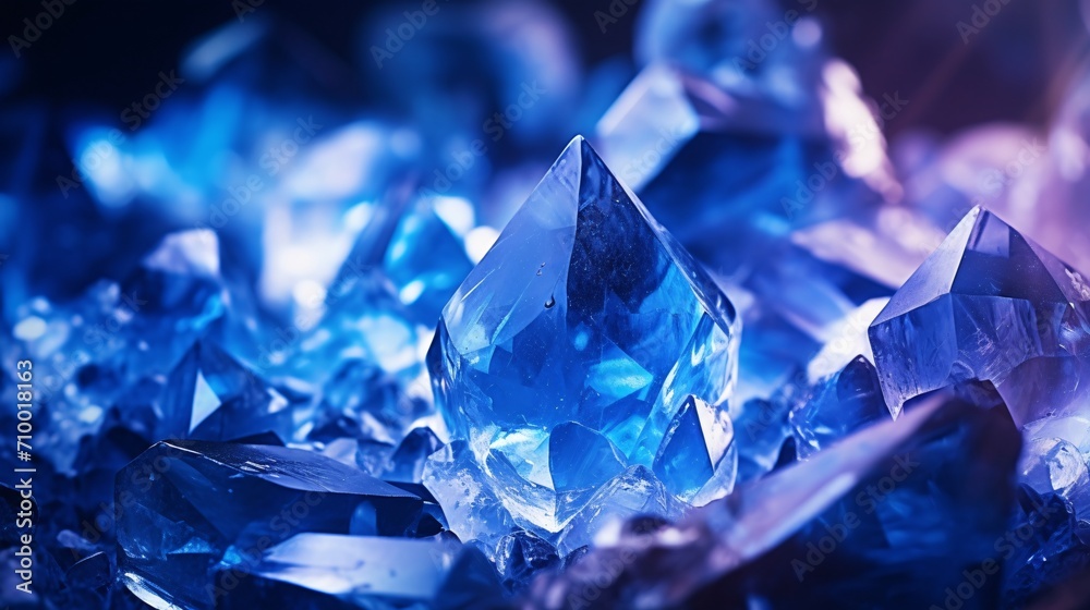 an of crystals with light reflected on them, light navy and azure an of crystals with light reflected on them, light navy and azure