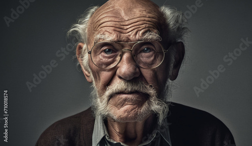 portrait of a senior man close-up , elderly man, grandpa portrait