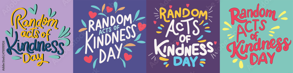 Collection of text banners Random acts of Kindness Day. Handwriting Holiday banners set Rare Disease Day. Hand drawn vector art. Collection of text banners Random acts of Kindness Day. Handwriting Holiday banners set Rare Disease Day. Hand drawn vector art.