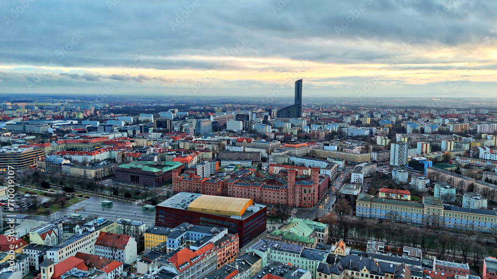 Naklejka premium Panorama Wrocławia 2024