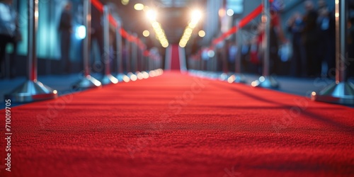 empty red carpet of actors and celebrities Generative AI