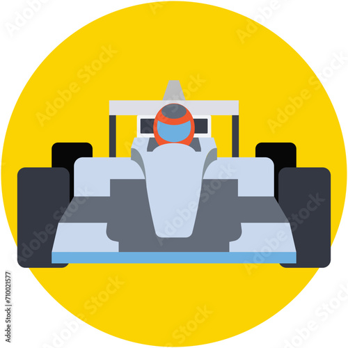Formula One Car Vector Icon