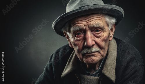 portrait of a senior man close-up , elderly man, grandpa portrait © P.W-PHOTO-FILMS