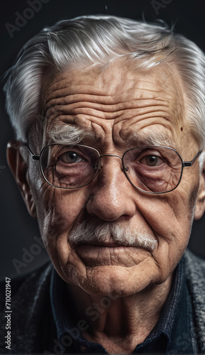 portrait of a senior man close-up   elderly man  grandpa portrait