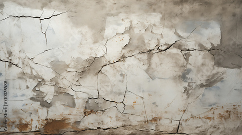 Aged wall design with cracks