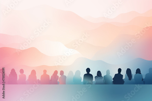 Soft gradients in pastel tones, providing an elegant background for presentations on diversity and inclusion in the workplace.