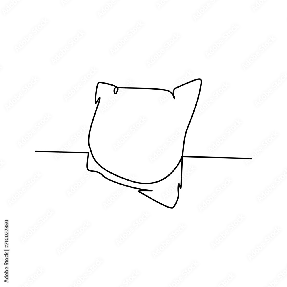 Pillow drawn in line art style Pillow drawn in line art style