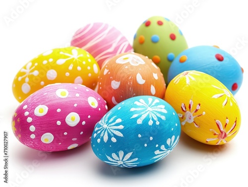 colorful handmade Easter eggs background