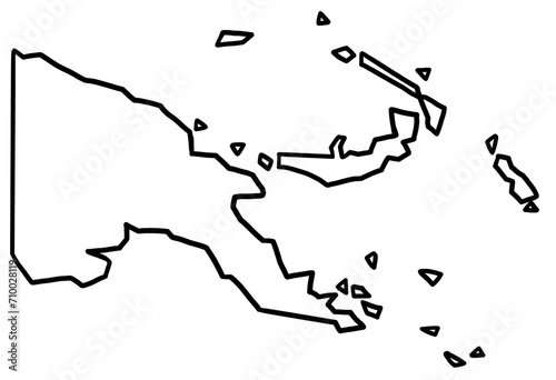 Papua new guinea political map outline