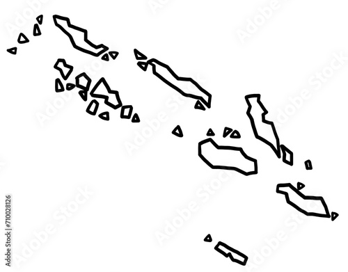 Solomon Islands map outline