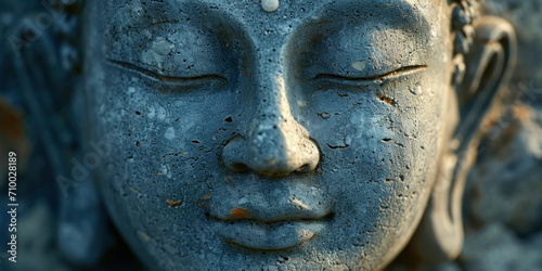 close up of  meditating Buddha statue