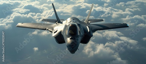 F-35 stealth fighter, fly, land, take off, bomb, dog fight, refuel, fire missile. photo