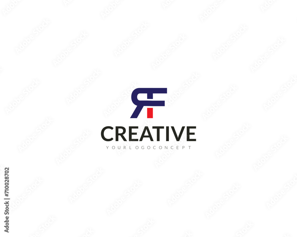 Illustration modern initials FR is combined into a new form logo design . Illustration modern initials FR is combined into a new form logo design .