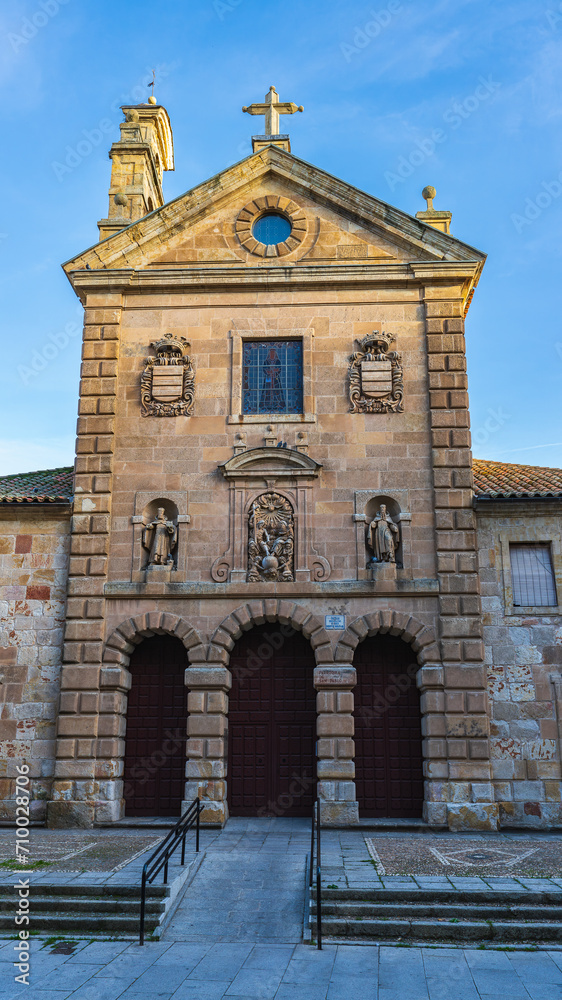 Facade of the church of San Pablo, in the city of Salamanca, in Spain.