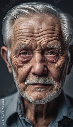 Portrait of sad very old woman , close-up senior woman , portrait of sad senior woman  © P.W-PHOTO-FILMS