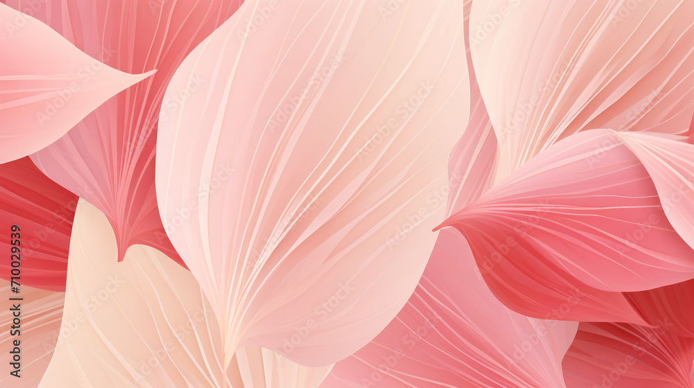 custom made wallpaper toronto digitalAbstract Pastell pink, beige leaves design texture, modern pattern with leaves in white background