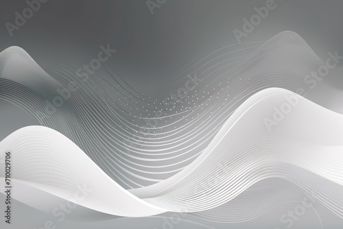 Abstract vector curve pattern Grey and white