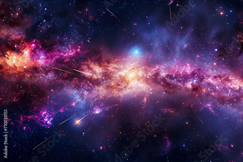 celestial panorama of stars and galaxies stretching out into infinity.