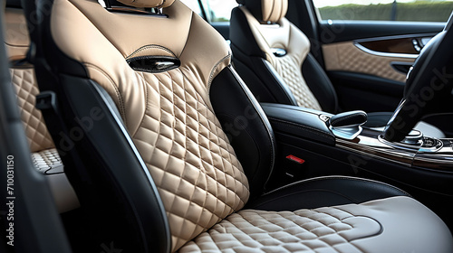 Stylish car seat cushion. Generative AI. © visoot