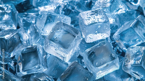 Ice cube frozen close up wallpaper background