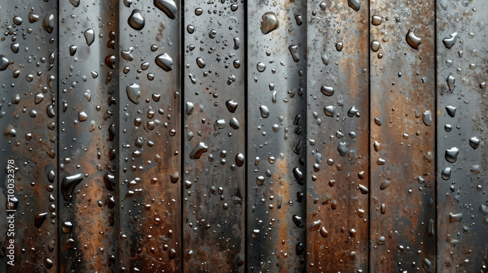 Wet old grunge rusty texture steel metal with water drop wallpaper background