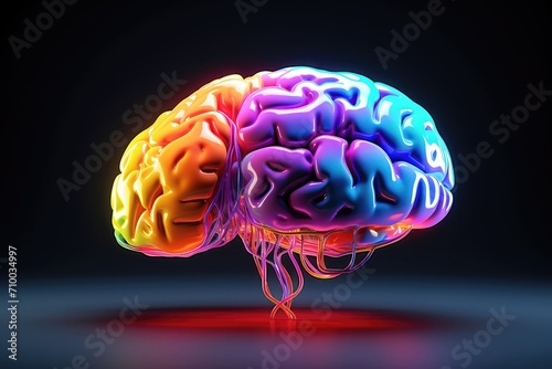 Colorful neural diversity: Neurotransmitters cholinergic, GABAergic, and glutamatergic govern varied signaling brain pathways. Neurotrophins nurture neuronal health. Neurotransmitters neural circuits. photo