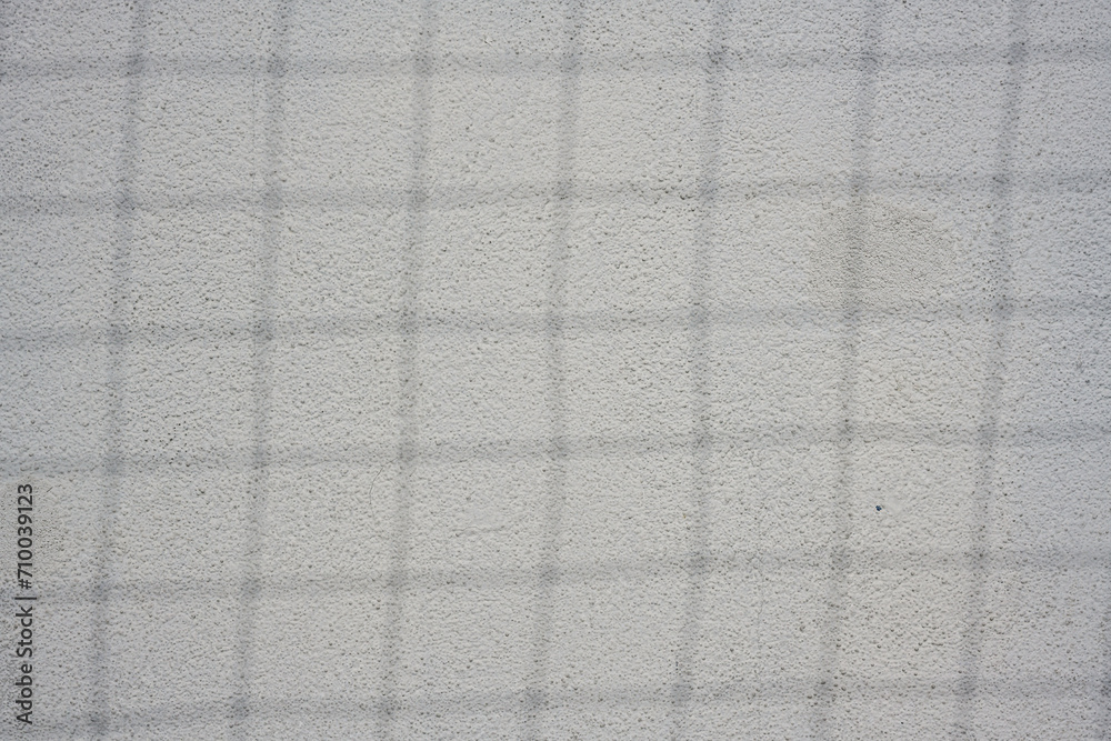 Fototapeta premium Shadows of the sports goal netting on the white wall