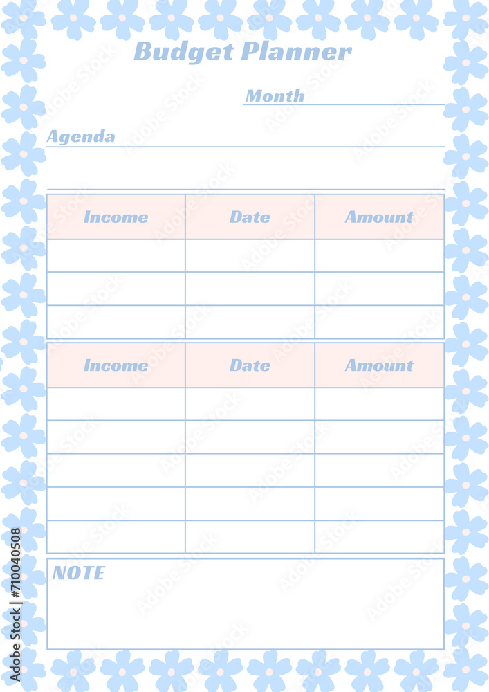 Naklejka premium Budget Planner