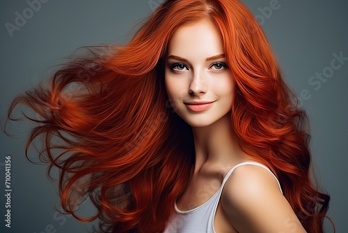 portrait of a red hair woman