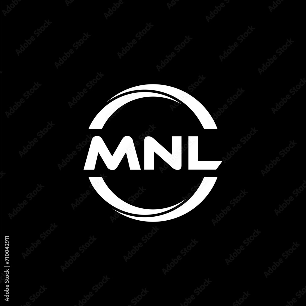 MNL letter logo design with black background in illustrator, cube logo, vector logo, modern alphabet font overlap style. calligraphy designs for logo, Poster, Invitation, etc. MNL letter logo design with black background in illustrator, cube logo, vector logo, modern alphabet font overlap style. calligraphy designs for logo, Poster, Invitation, etc.