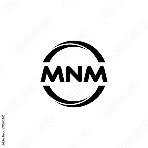 MNM letter logo design with white background in illustrator, cube logo, vector logo, modern alphabet font overlap style. calligraphy designs for logo, Poster, Invitation, etc.