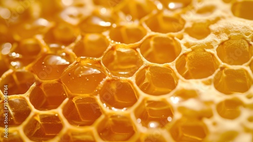 Natures Geometric Masterpiece, A Mesmerizing Close-Up of a Honeycomb