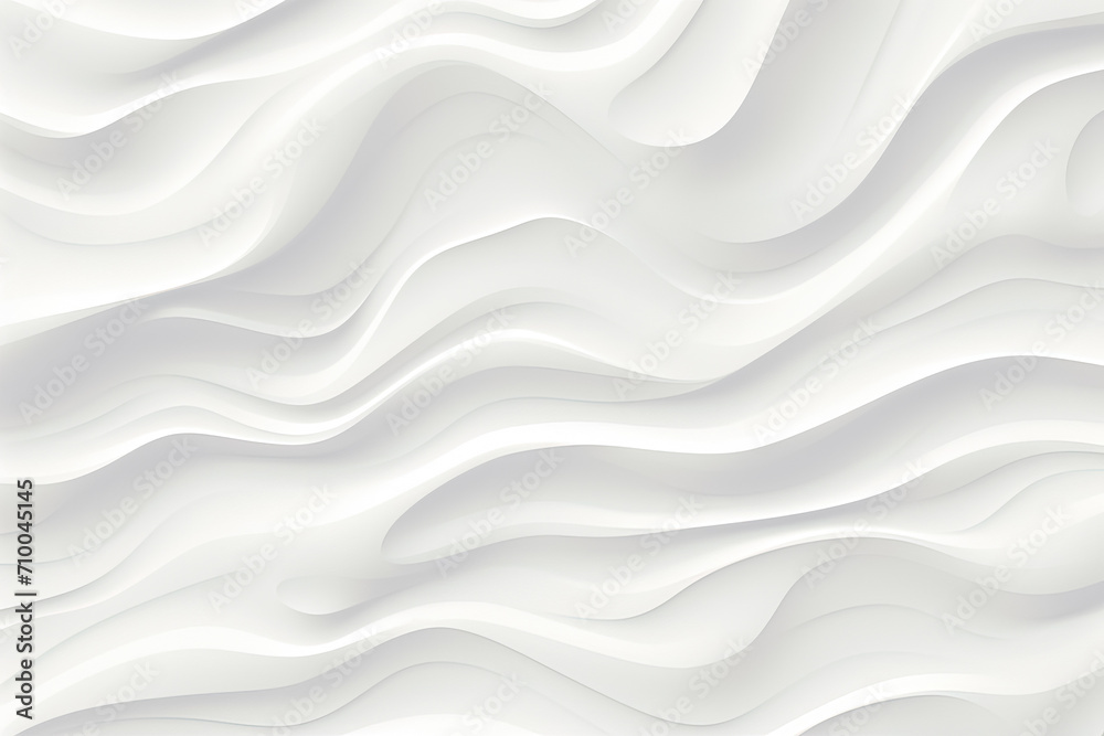 White abstract background with smooth wavy lines. Generative Ai White abstract background with smooth wavy lines. Generative Ai